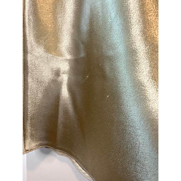 Nili Lotan Anne Gold Satin Midi Dress Size 4 Holiday Cocktail Party Elegant - Picture 7 of 15